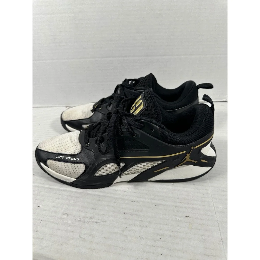 Jordan Heir Series 1 Black White Metallic Gold Basketball Shoes FQ3858-007 M: 12